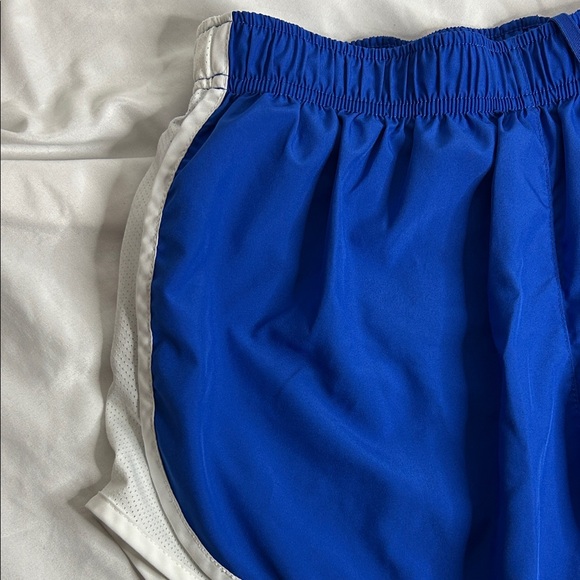 Nike Women's Blue and White Athletic Shorts - Picture 3 of 6